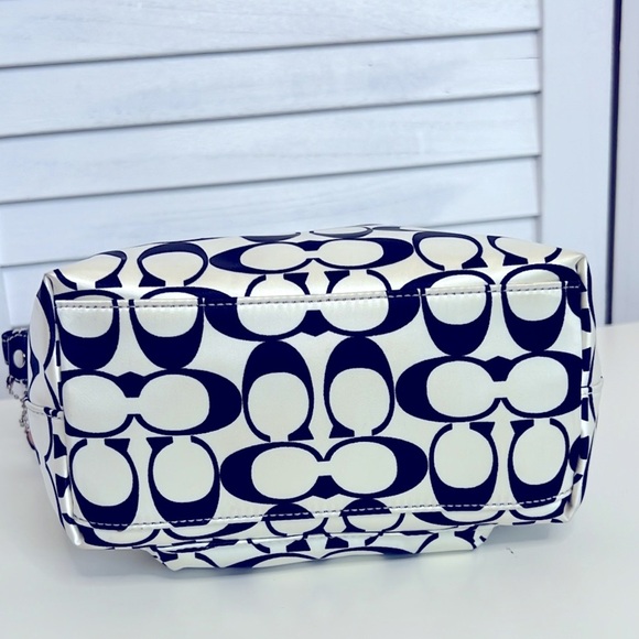 VINTAGE COACH Black White Mini Hampton Weekend Pouch Bag 90s Retro Y2K - Picture 6 of 11